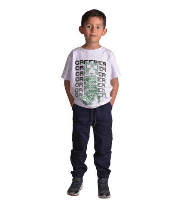 Drill Jogger Cargo Azul Oscuro Niño