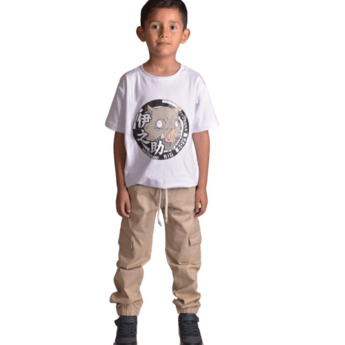 Drill Jogger Cargo Beige Niño