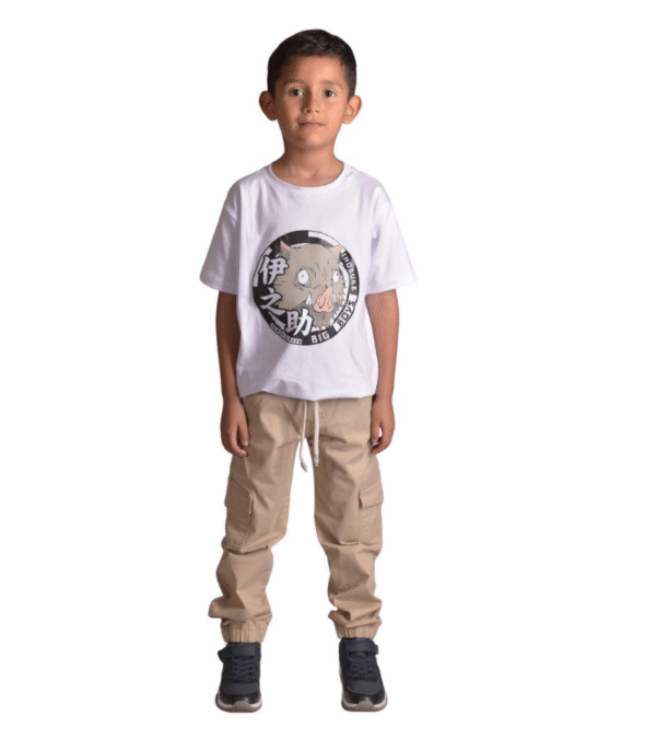Drill Jogger Cargo Beige Niño
