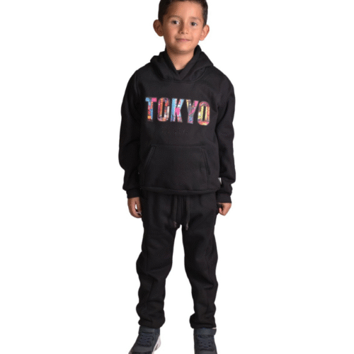 Buzo Hoodie Tokio Negro Niño