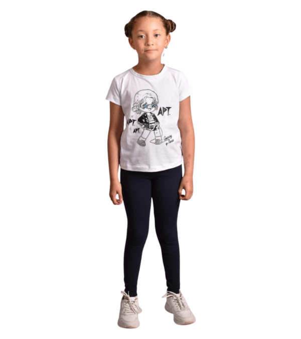 1 Leggins Unicolor Negro Niña