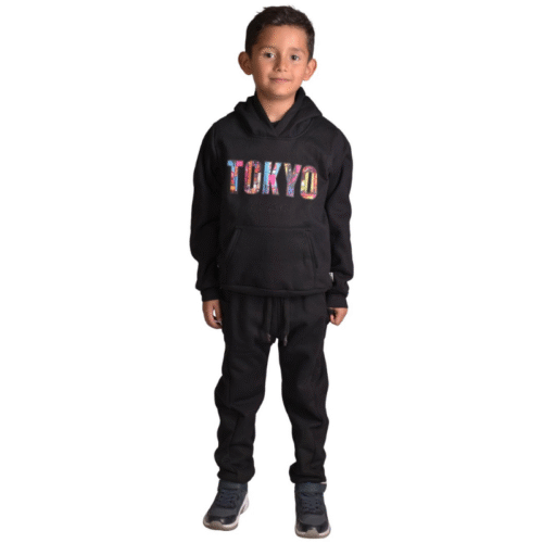 Pantalon Sudadera Tokio Negro Niño