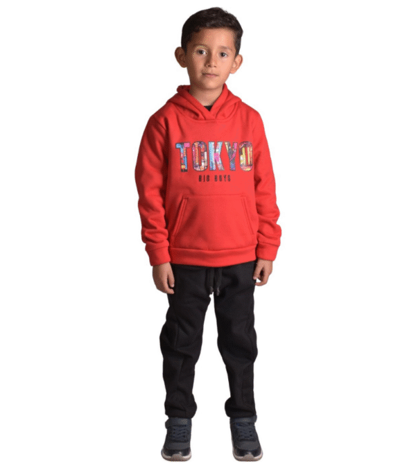 Buzo Hoodie Tokio Rojo Niño