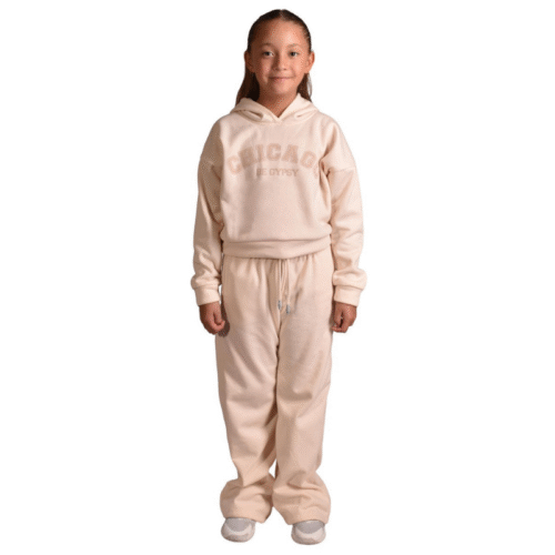 1 Conjunto Sudadera Chicago Beige Niña