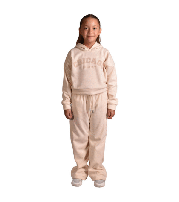 Conjunto Sudadera Chicago Beige Niña