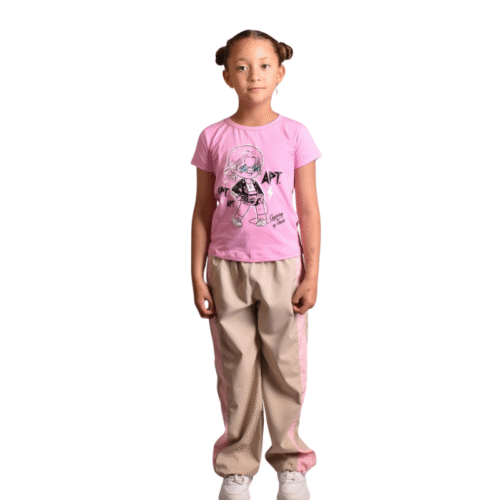 1 Camiseta M/C Rose Apt Rosa Niña