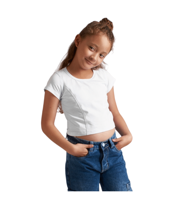 CAMISETA SLIM CORTES BLANCA