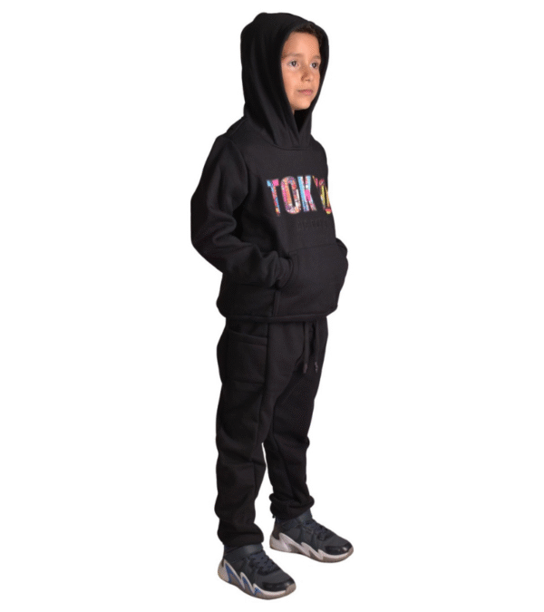 Buzo Hoodie Tokio Negro Niño