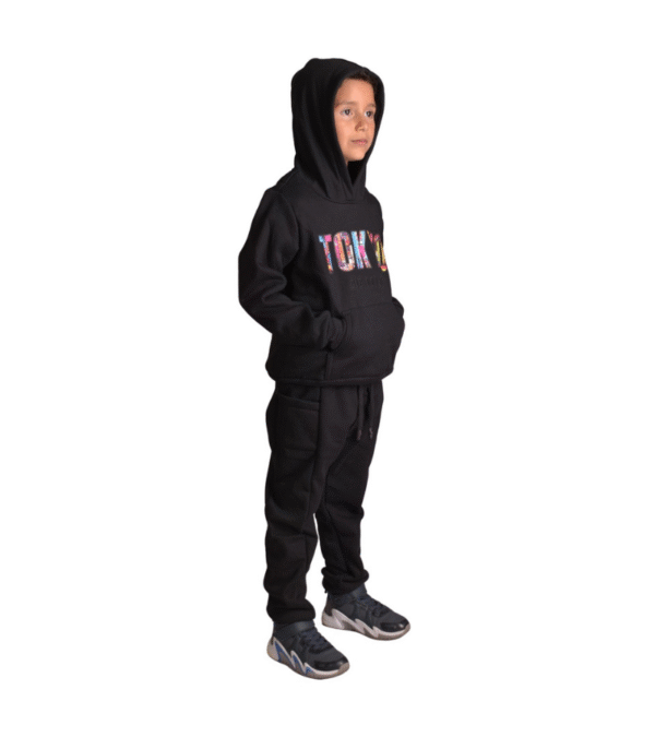 Pantalon Sudadera Tokio Negro Niño
