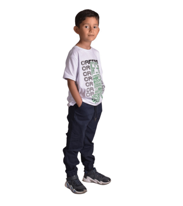 Drill Jogger Cargo Azul Oscuro Niño