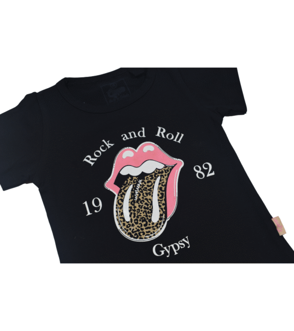 Camiseta Rock Negra Niña