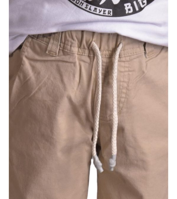 Drill Jogger Cargo Beige Niño