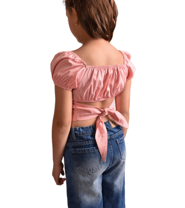 5 Blusita Recogido Salmon Niña