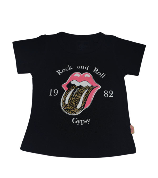 Camiseta Rock Negra Niña