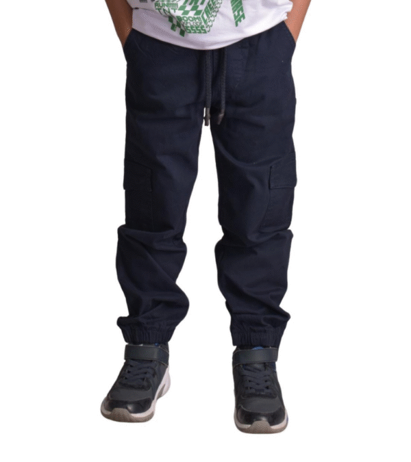 Drill Jogger Cargo Azul Oscuro Niño