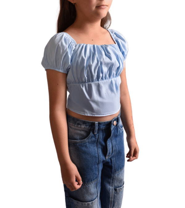 5 Blusita Recogido Salmon Niña