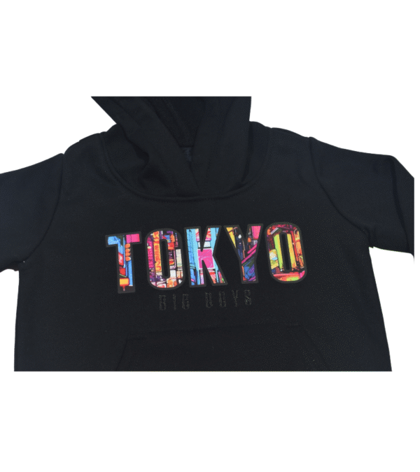 Buzo Hoodie Tokio Negro Niño