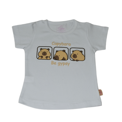 camiseta capy Camiseta Capybara Blanca Niña