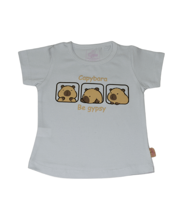 Camiseta Capybara Blanca Niña